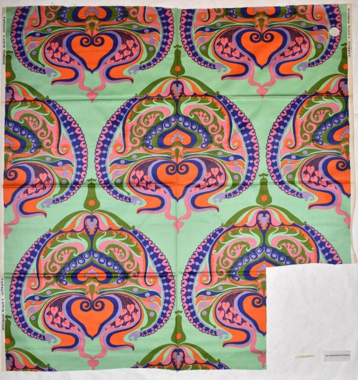 Vintage Psychedelic Patterned Fabric