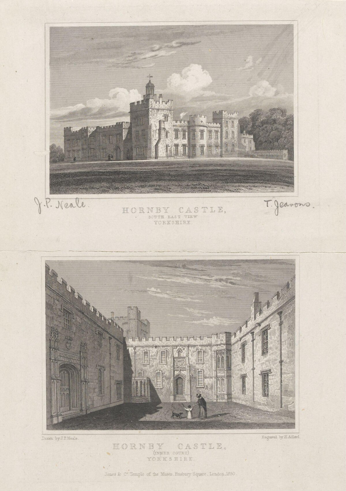 Two Views of Hornby Castle Yorkshire