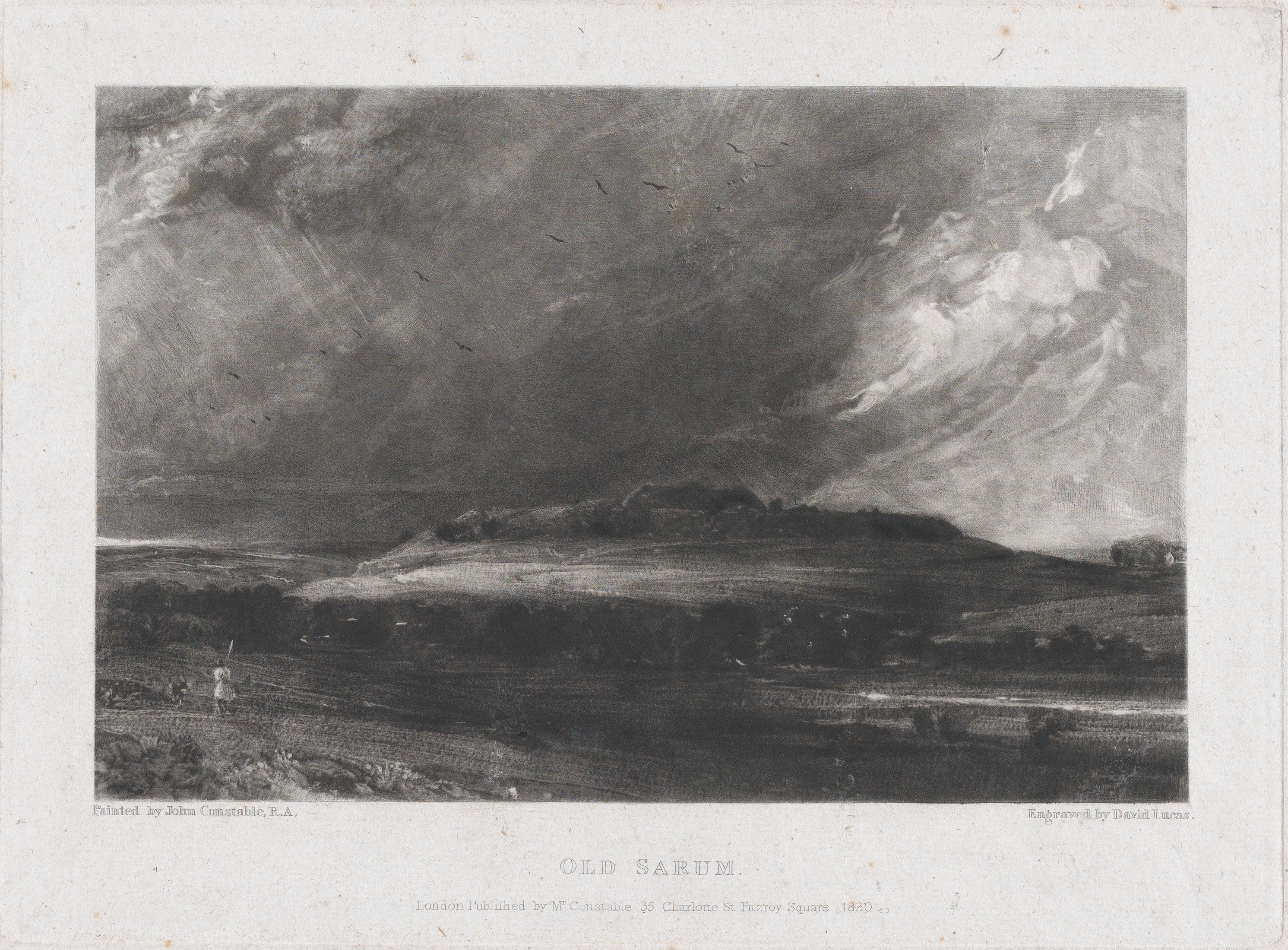 Old Sarum 1830 Engraving