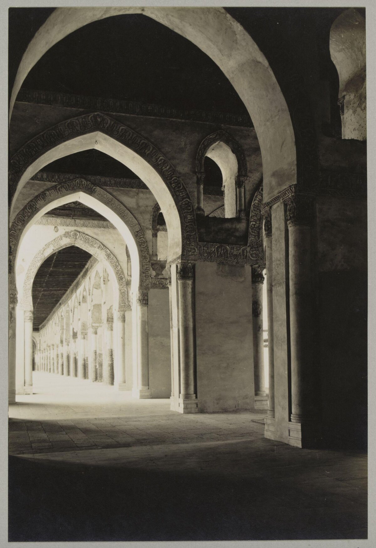 Vintage Arched Colonnade Corridor