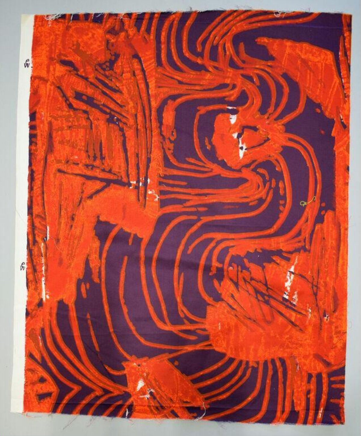 Abstract Orange Purple Textile Print