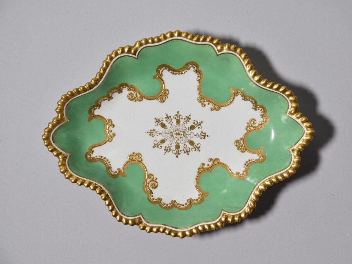 Green Gilded Porcelain Dish