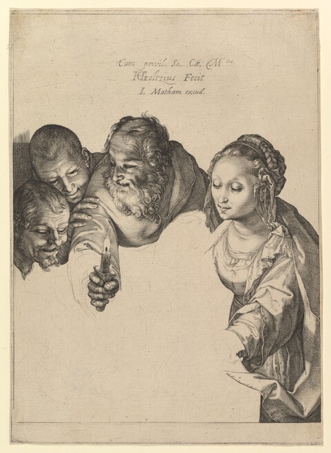 Unfinished Group Portrait Engraving