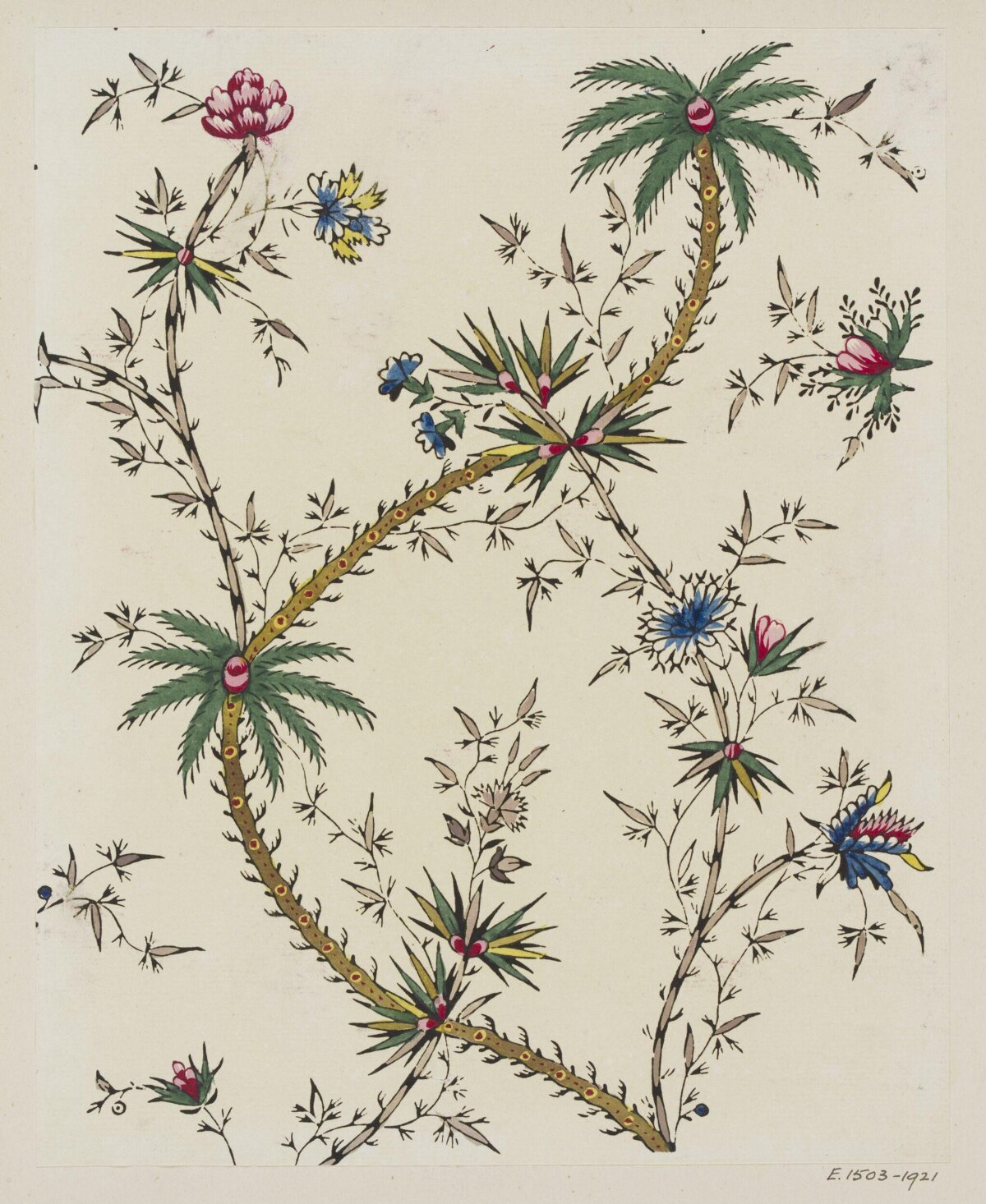 Hand-Drawn Exotic Floral Pattern