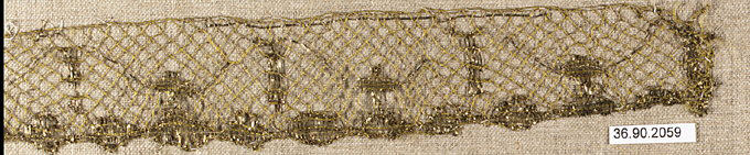 Ancient Woven Net Pattern Textile Fragment