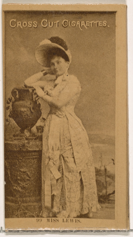 Vintage Cigarette Card of Miss Lewis