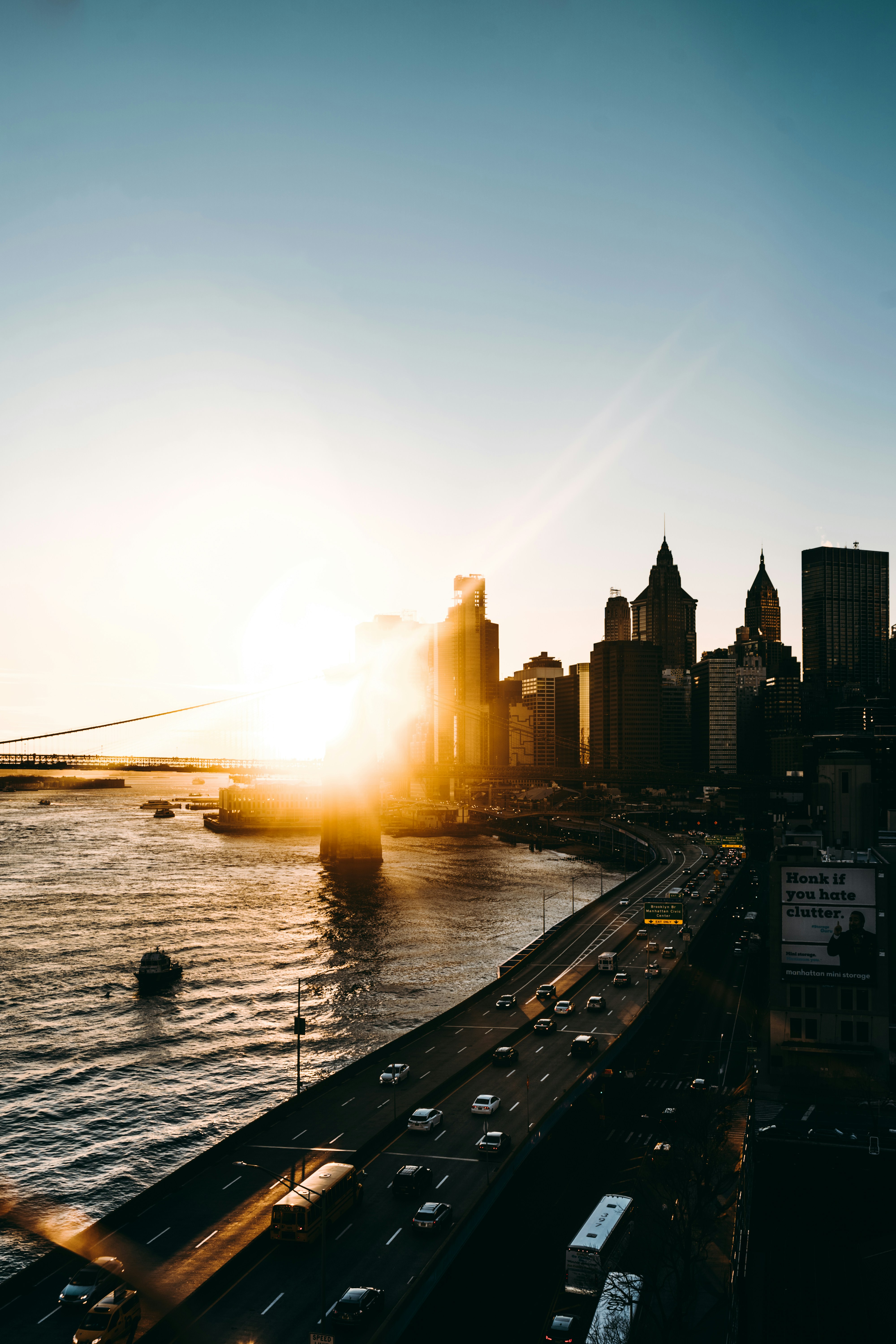 New York Manhattan Sunset View