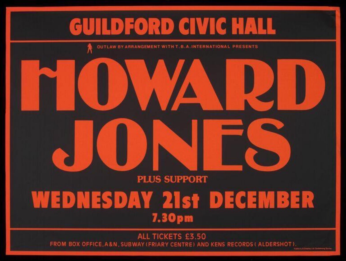 Howard Jones Guildford Concert Poster
