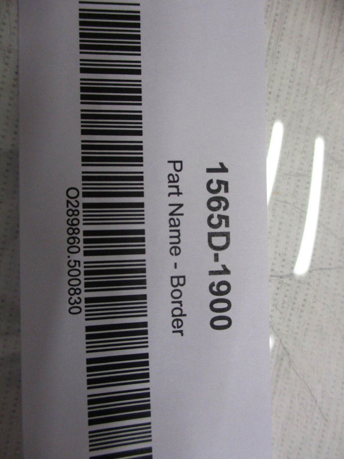 Product Part Barcode Label