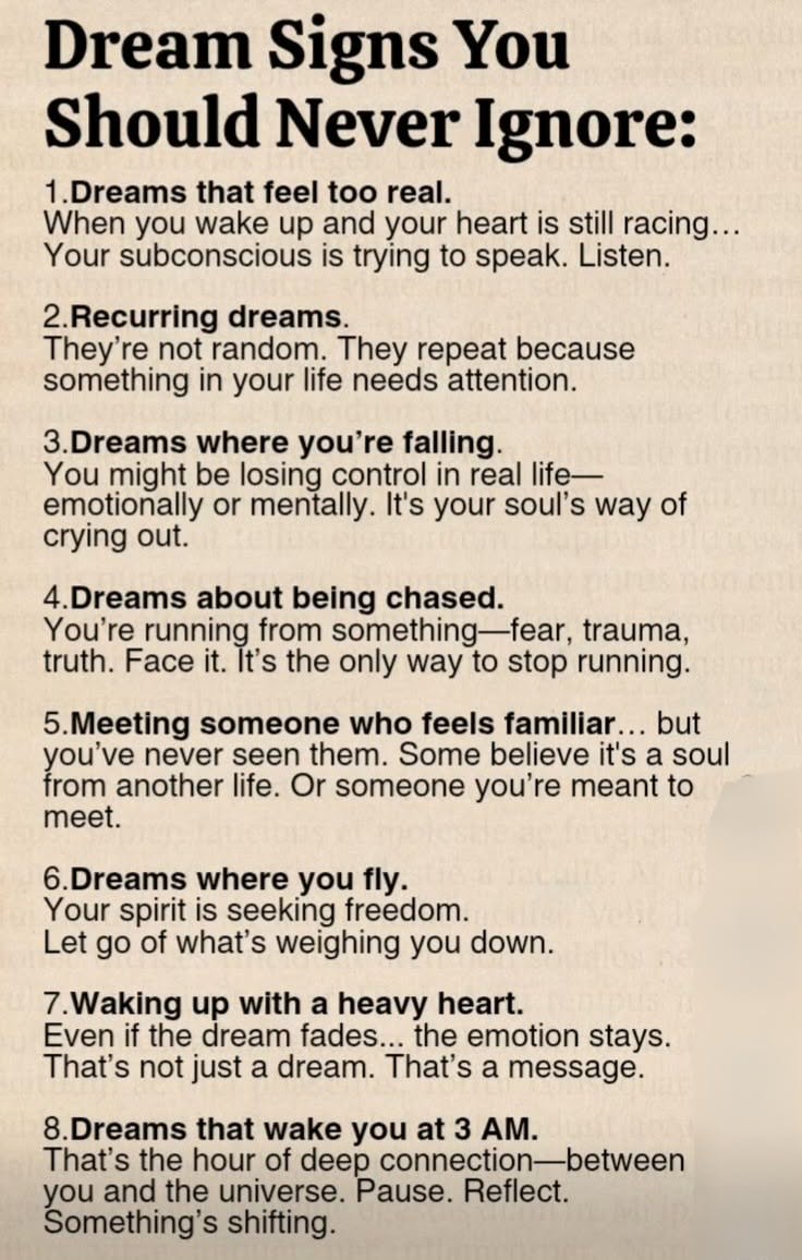 Dream Signs You Should Never Ignore