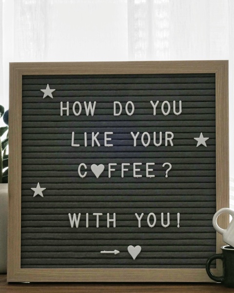 Cute Coffee Pun Letter Board