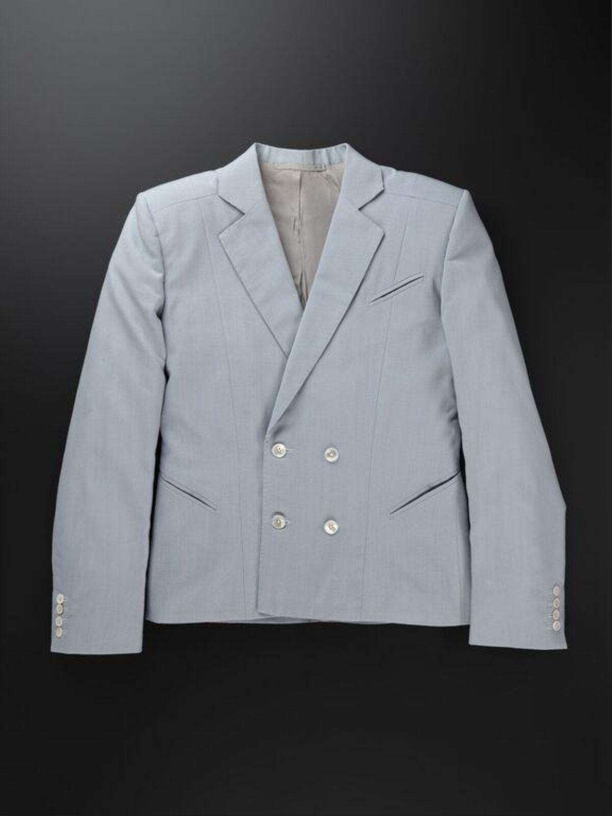 Light Blue Double-breasted Blazer