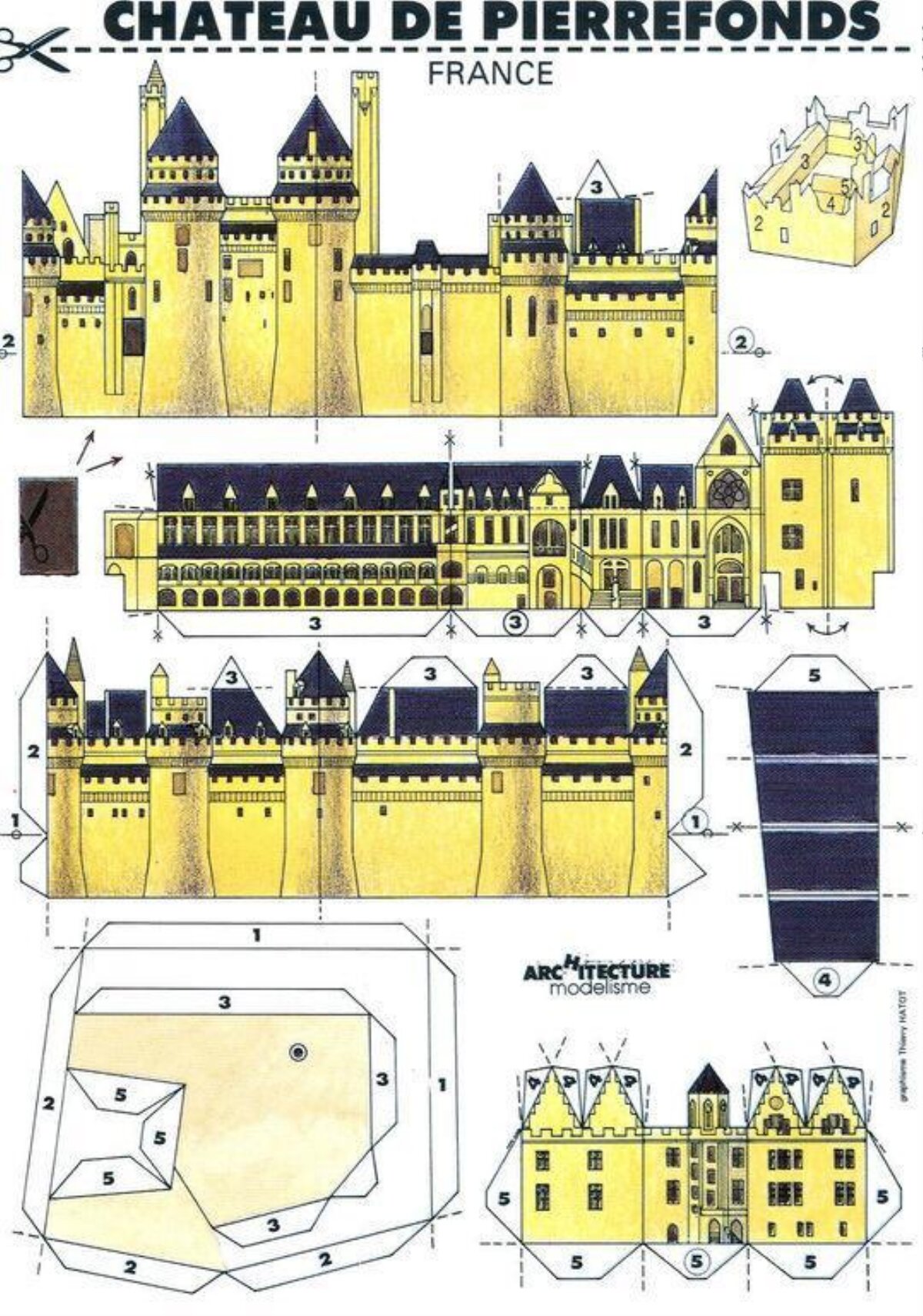 Pierrefonds Castle Paper Craft Template
