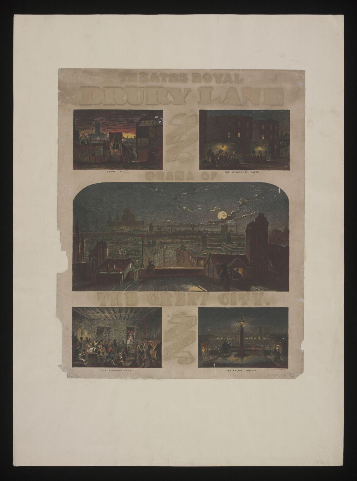 Vintage Drury Lane Drama Poster