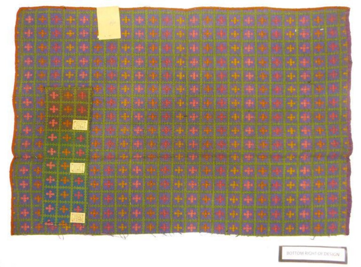 Grid Cross Pattern Woven Textile Sample