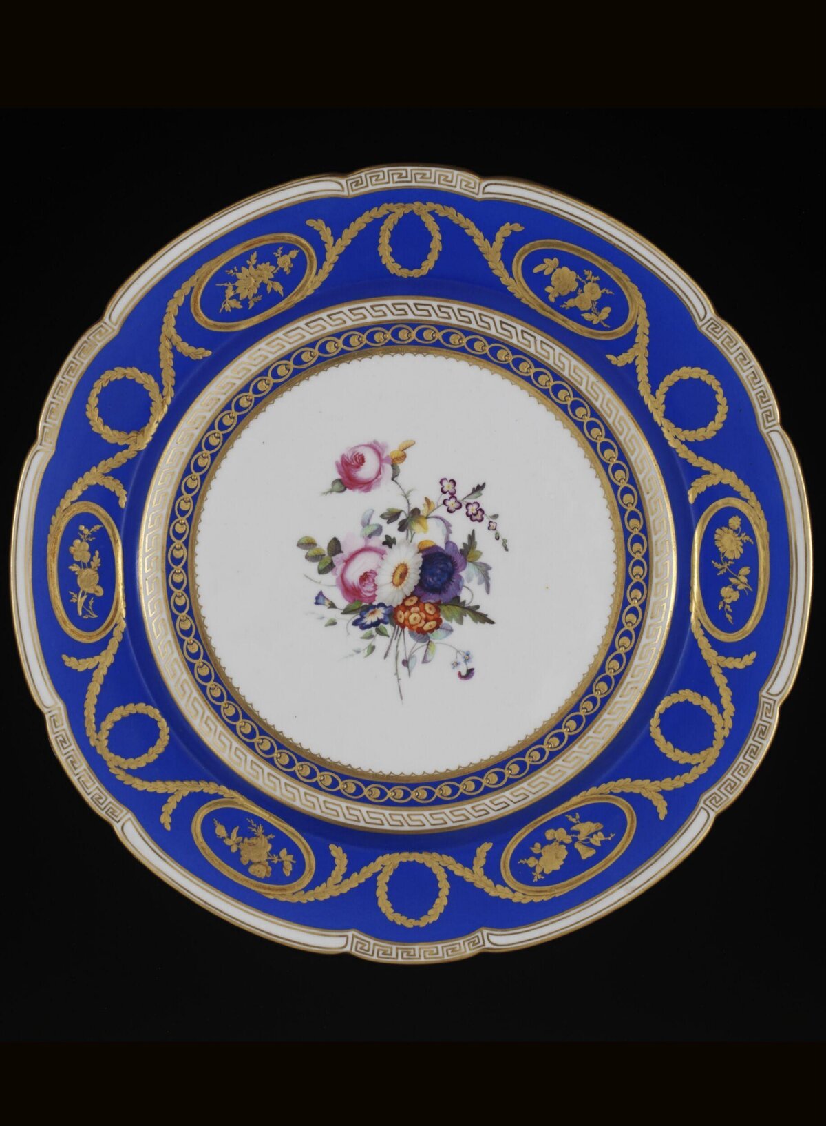 Gilded Floral Porcelain Decorative Plate