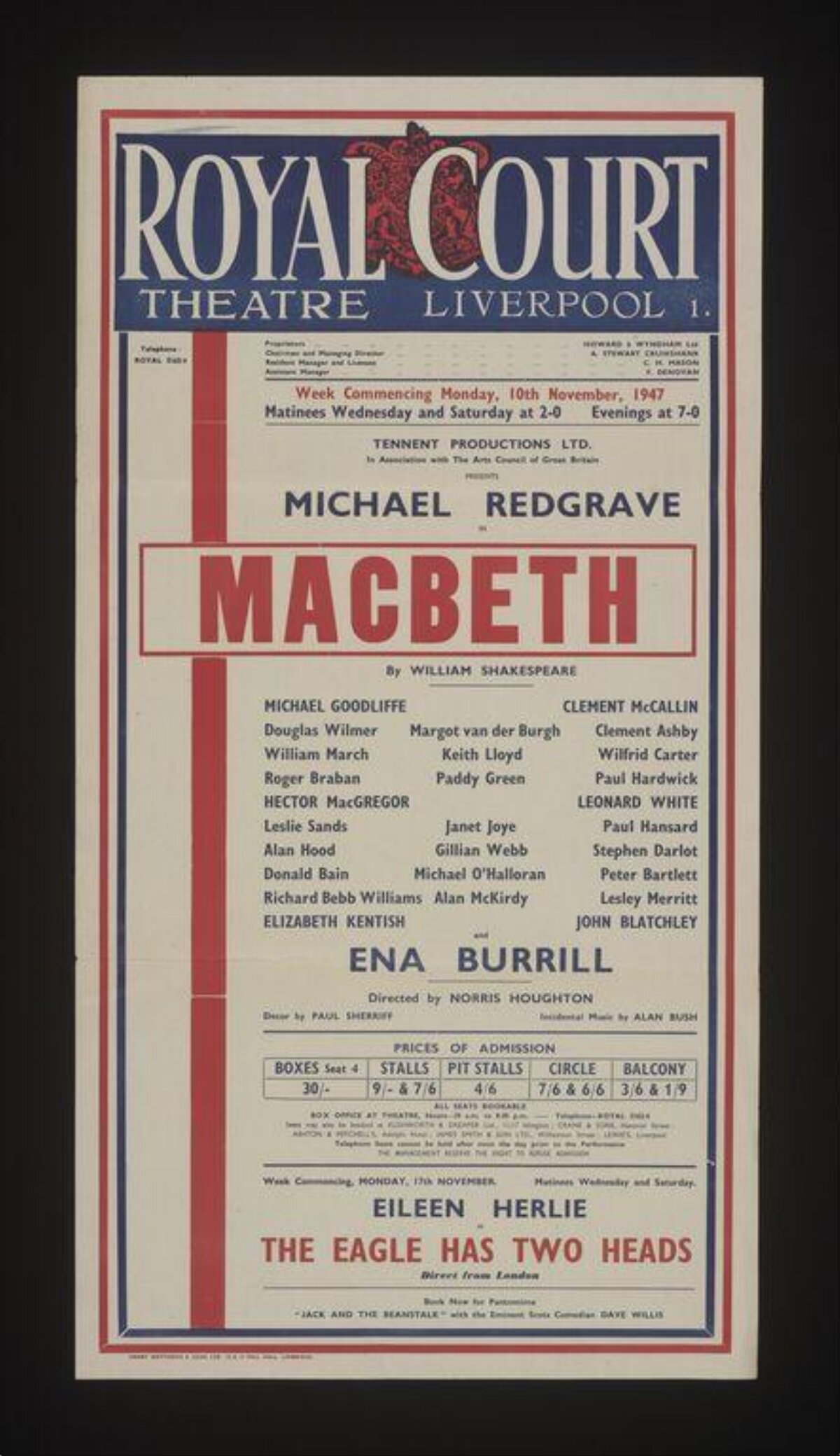 1947 Macbeth Play Poster