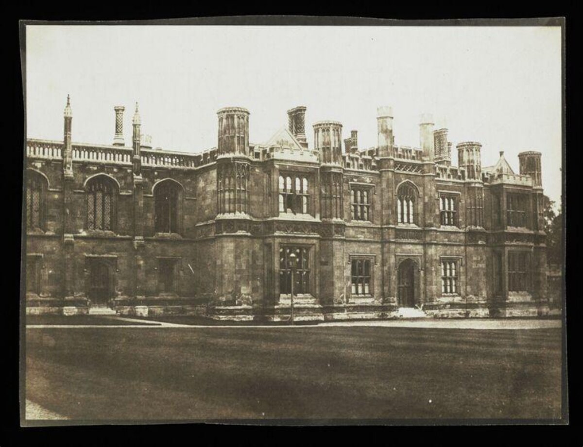 Vintage Photo of Gothic College Building