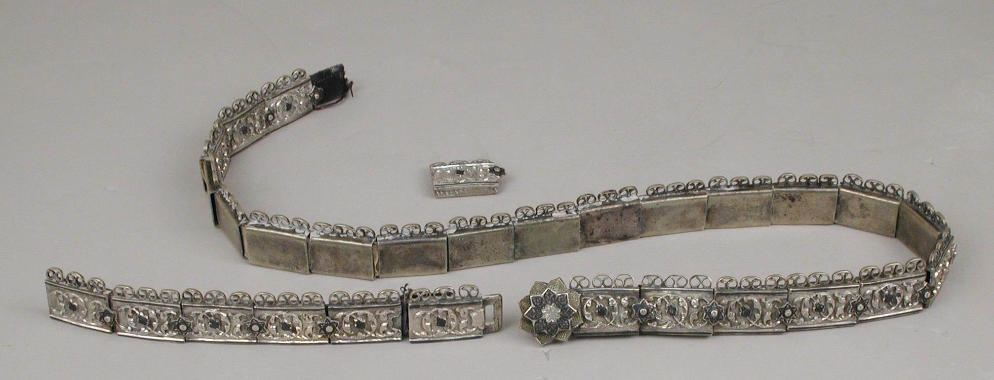 Vintage Ornate Silver Belt