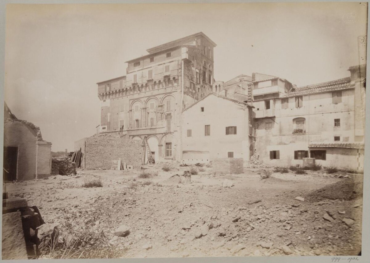 Vintage Demolition Site with Historic Building