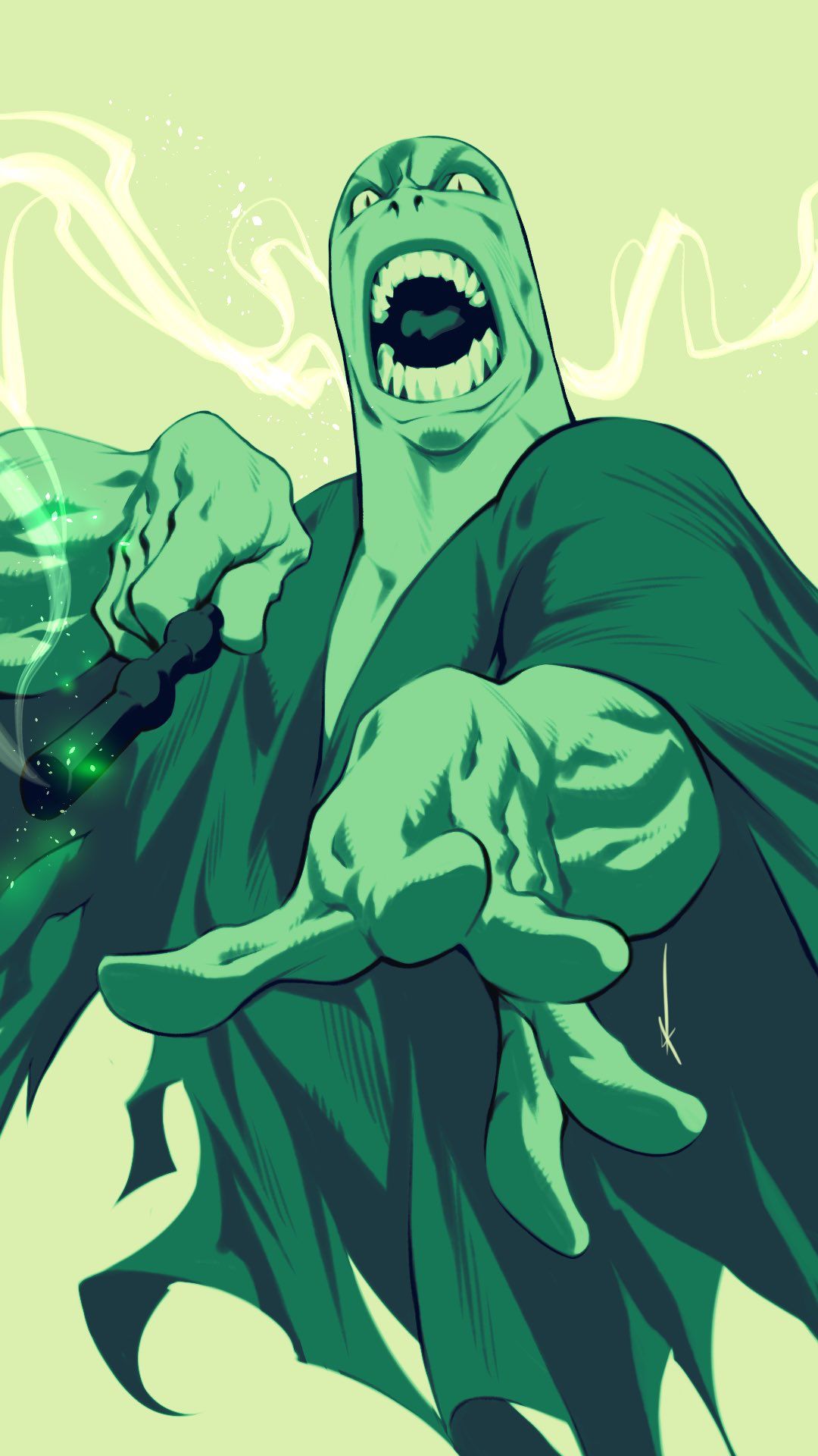 Enraged Voldemort with Wand