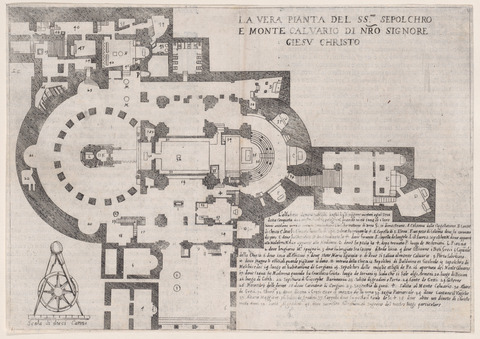 Antique Floor Plan of Holy Sepulchre