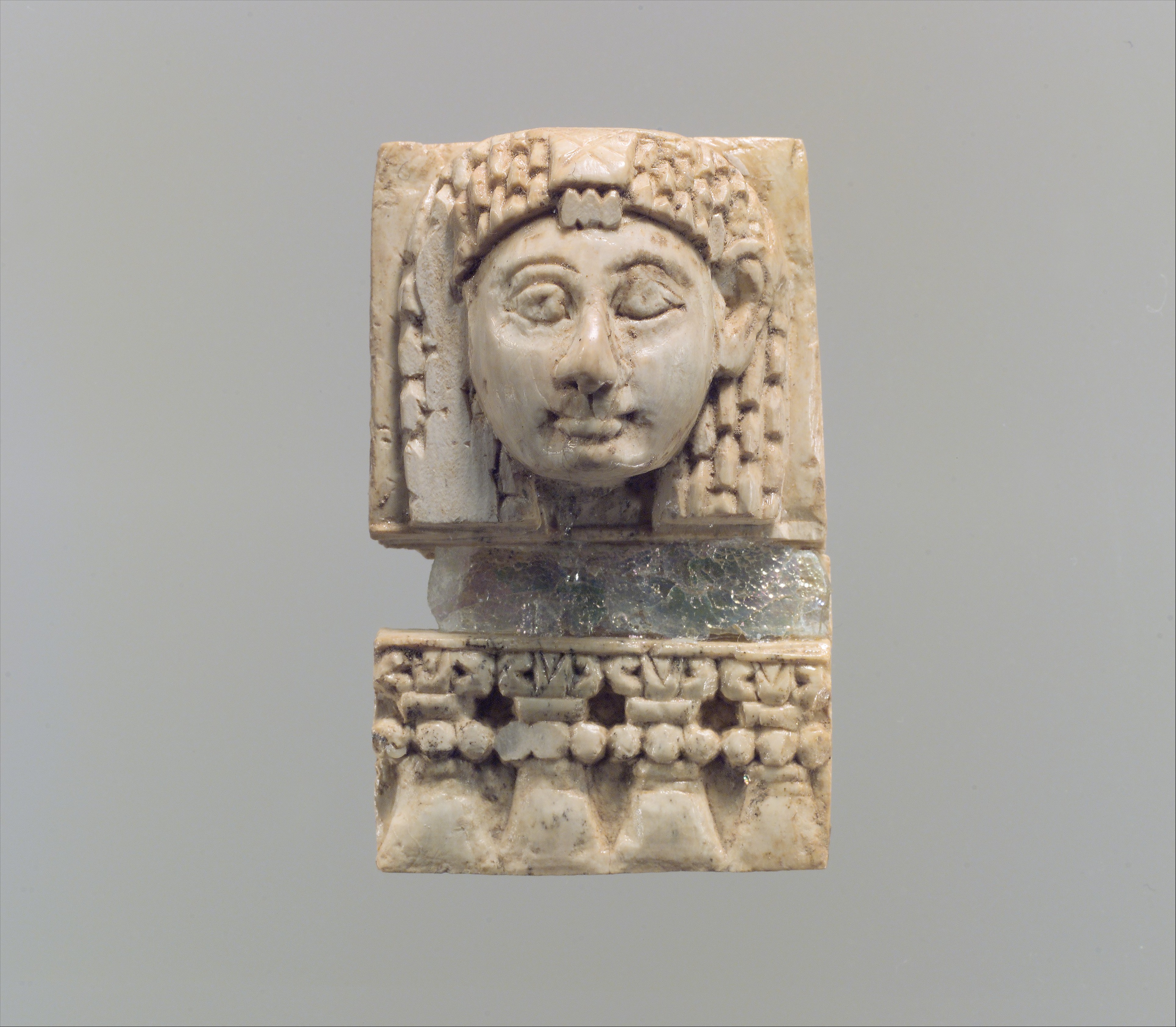 Ancient Carved Female Head Plaque