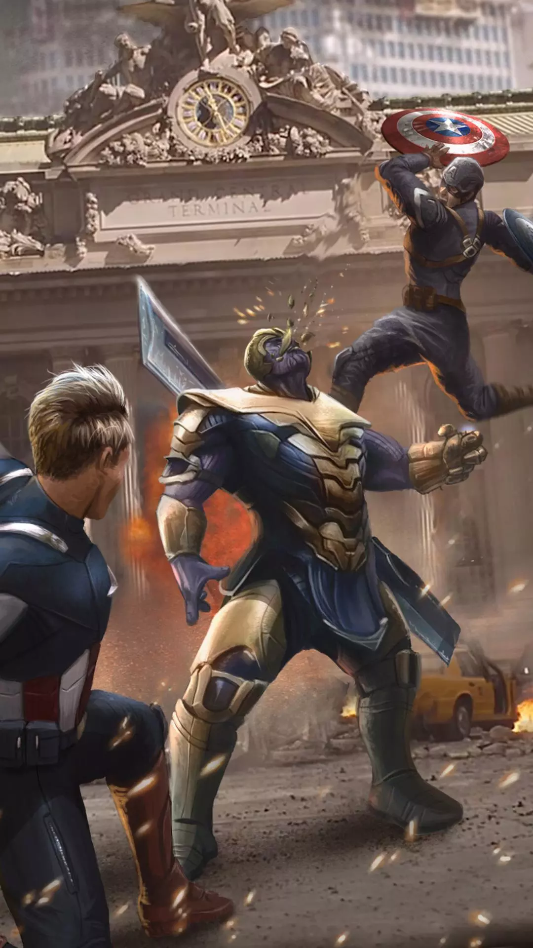 Two Captain Americas Fight Thanos