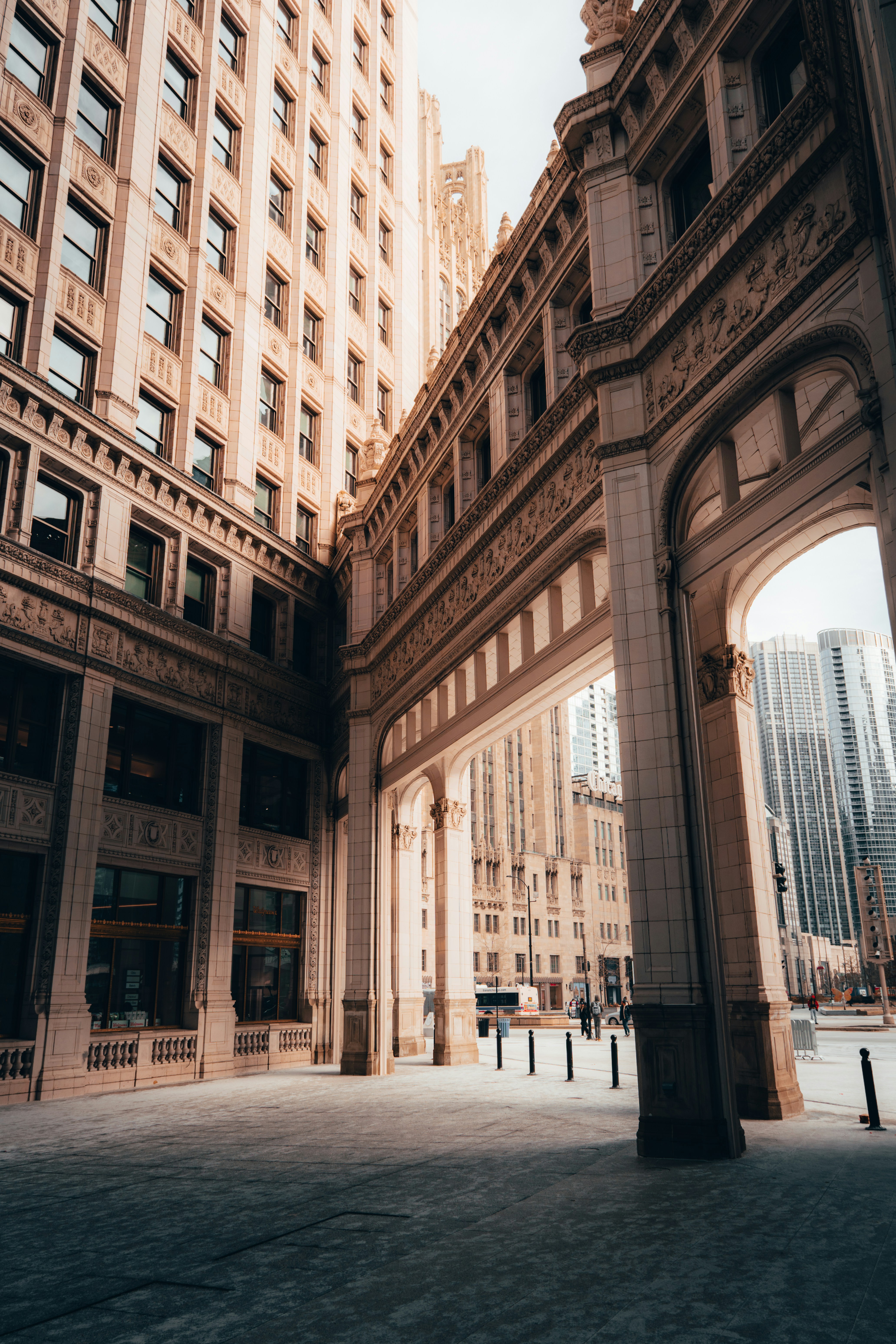 Historic City Building Arched Passage