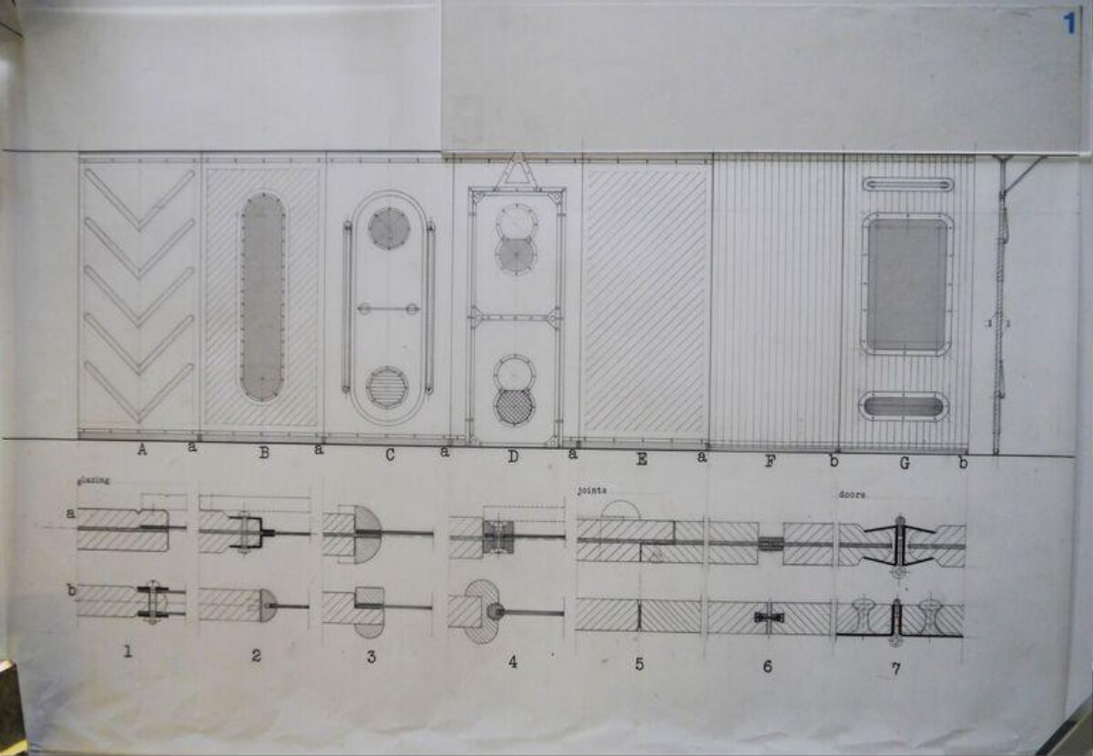 Ship Bulkhead Panel Technical Drawing