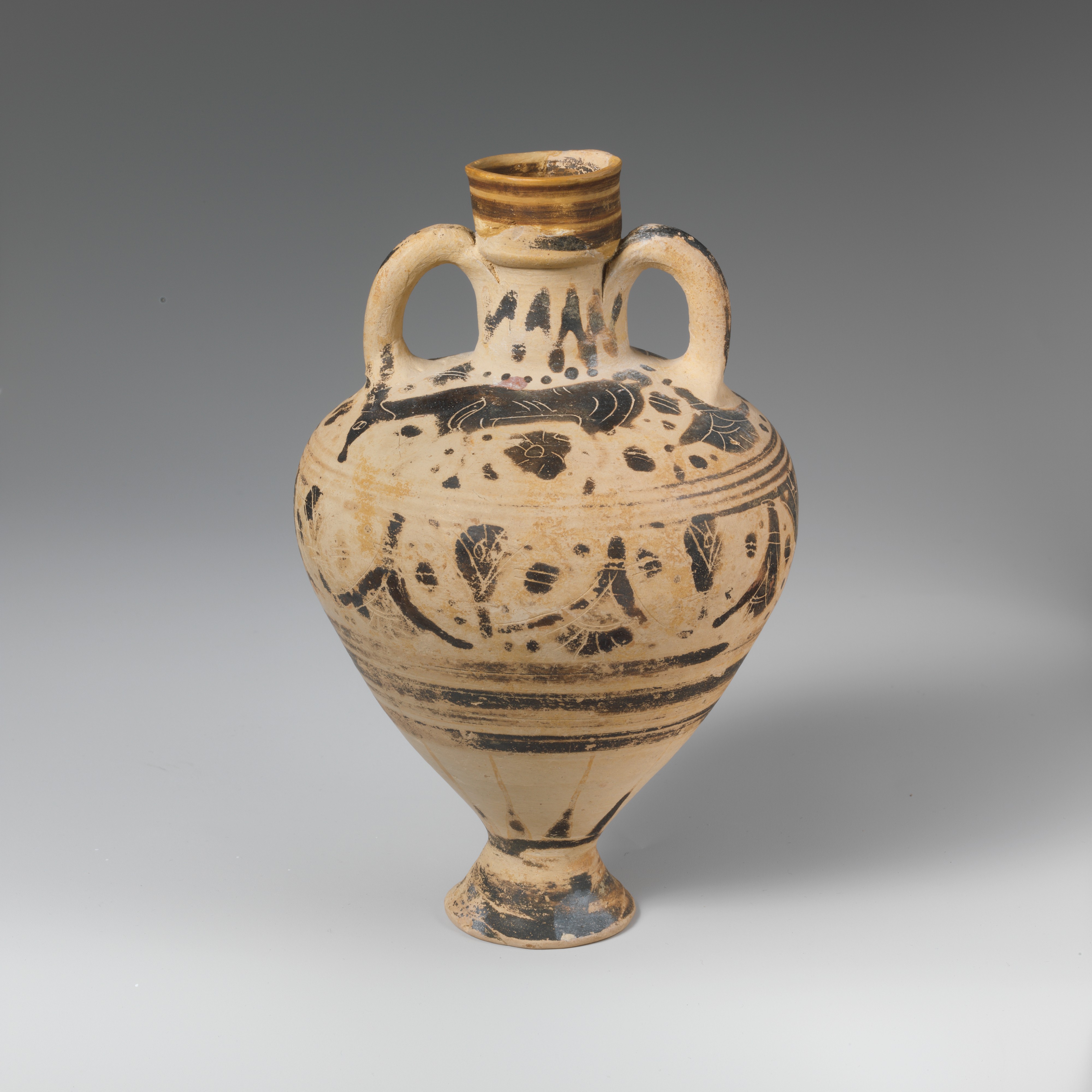 Ancient Decorated Painted Amphora