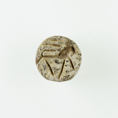 Ancient Round Seal with Horse Carving