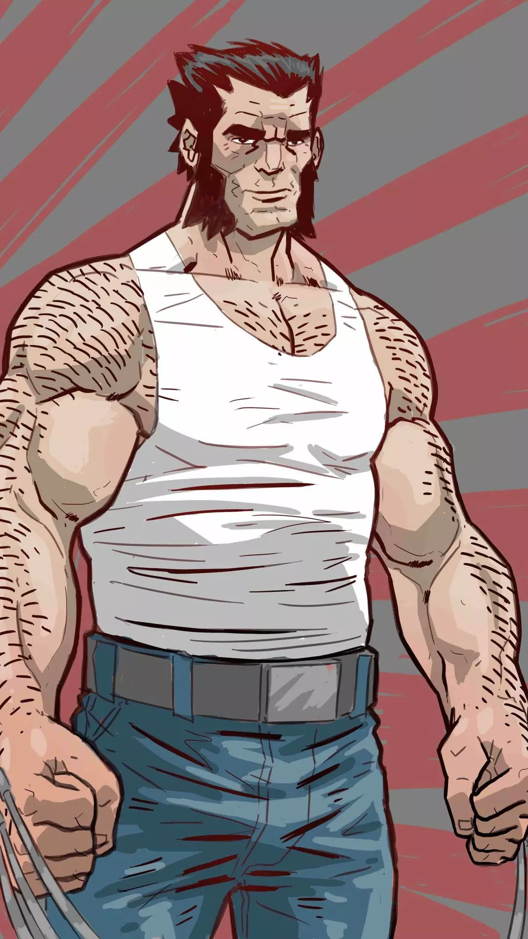 Comic Illustration of Wolverine