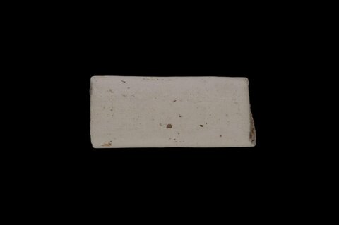White Rectangular Tile on Black Background