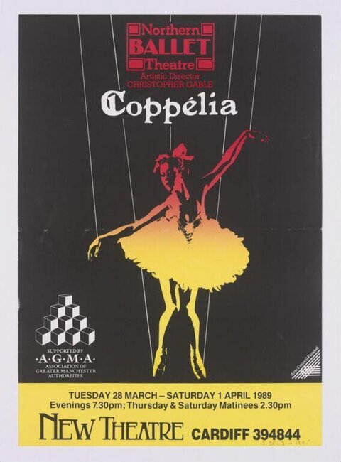 1989 Coppélia Ballet Performance Poster