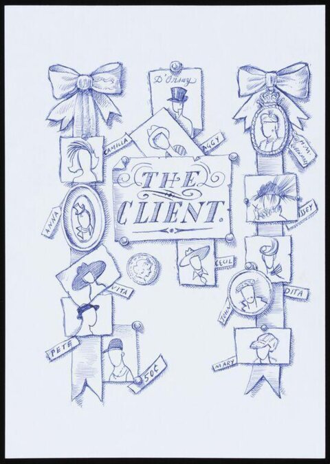 The Client Blue Ink Sketch