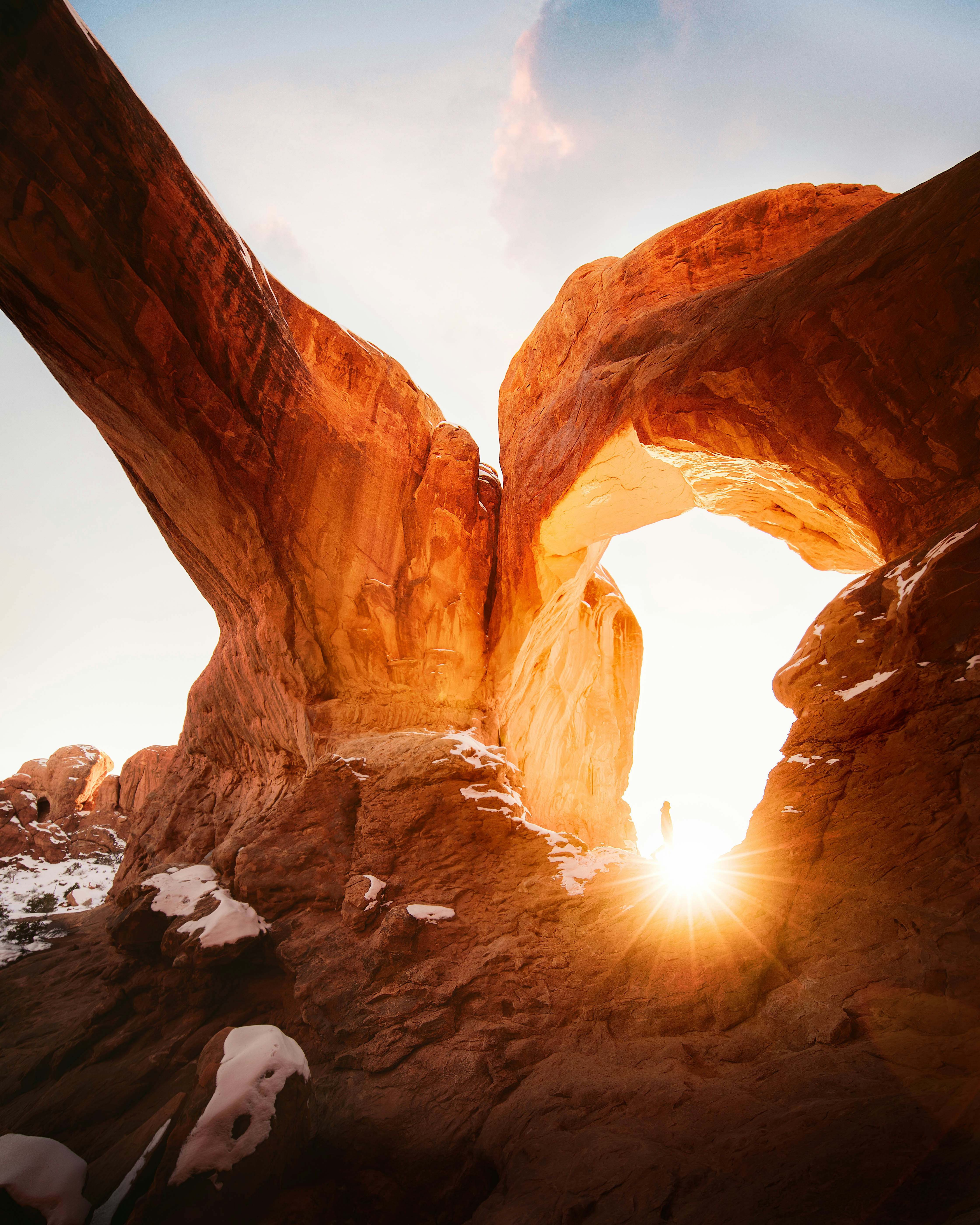 Desert Double Arch at Sunrise