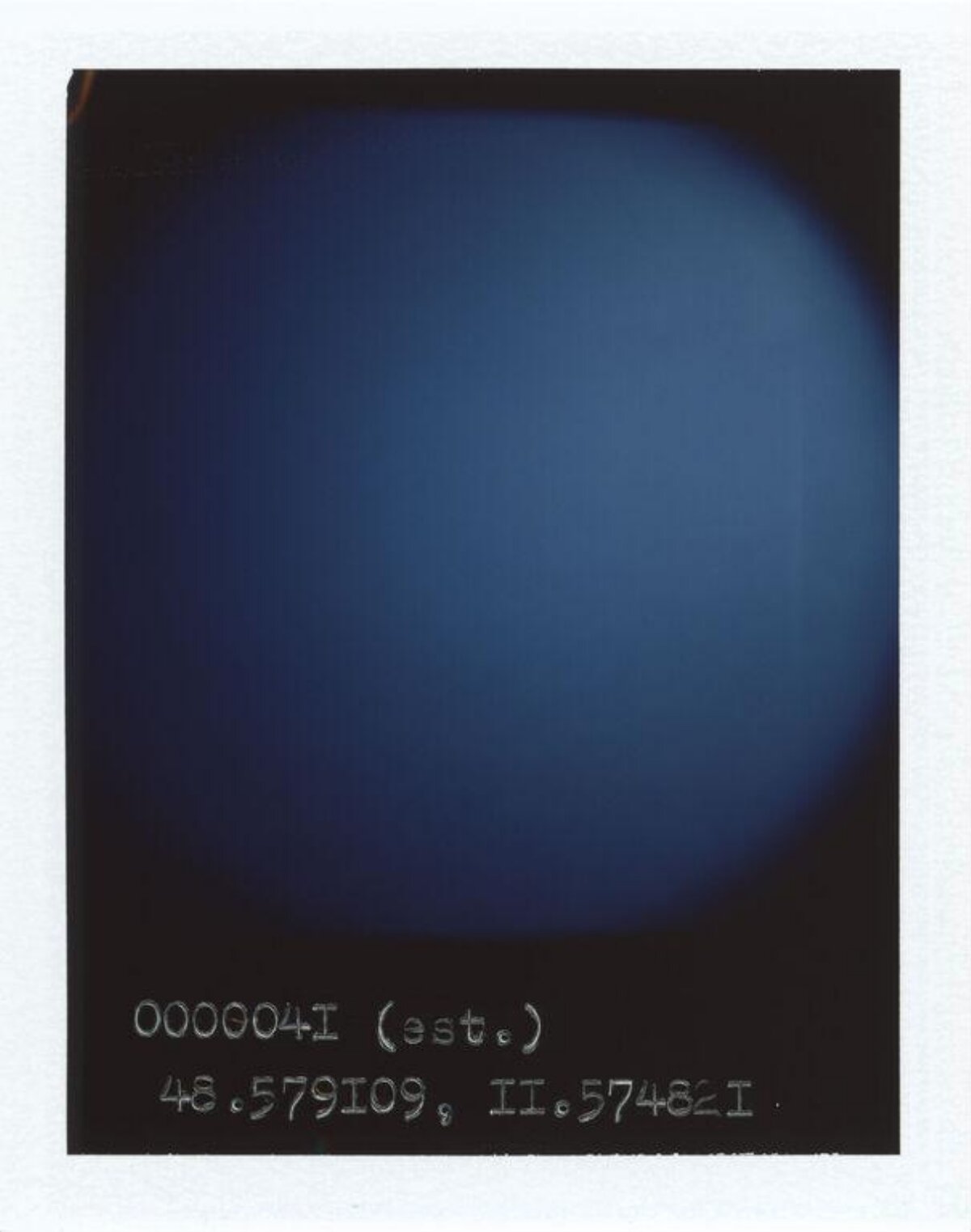 Blue Gradient Polaroid with Coordinate Text