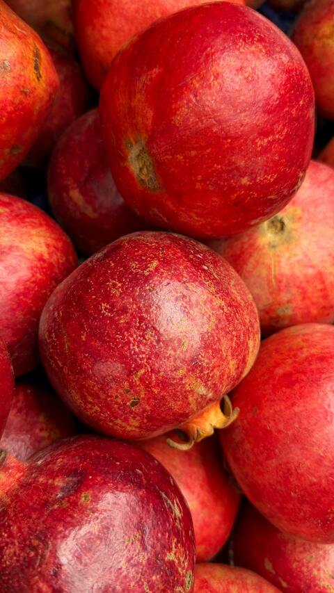 Pile of Fresh Pomegranates