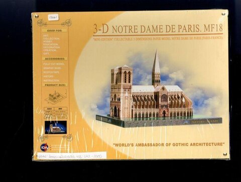 Notre Dame de Paris 3D Paper Model Kit