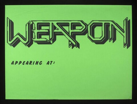 Blank Weapon Band Gig Poster