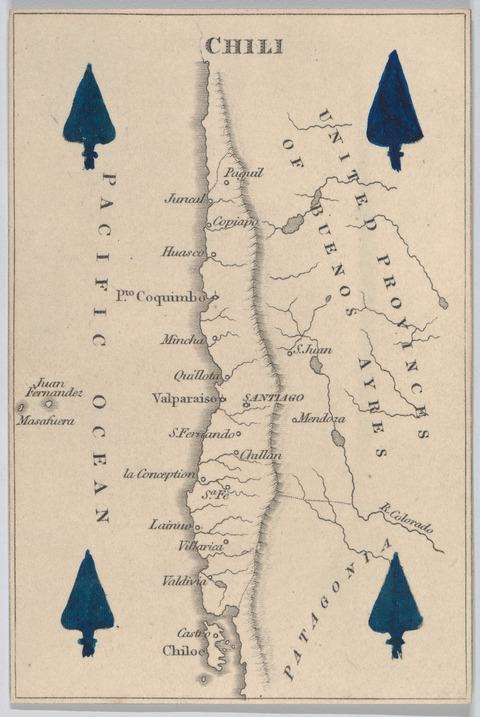 Vintage Map of Chili