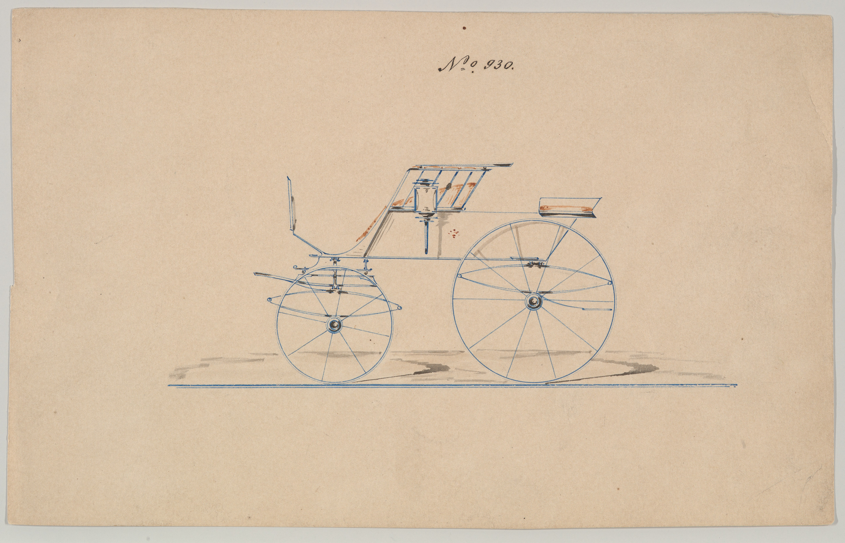 Vintage Horse Carriage Design Sketch
