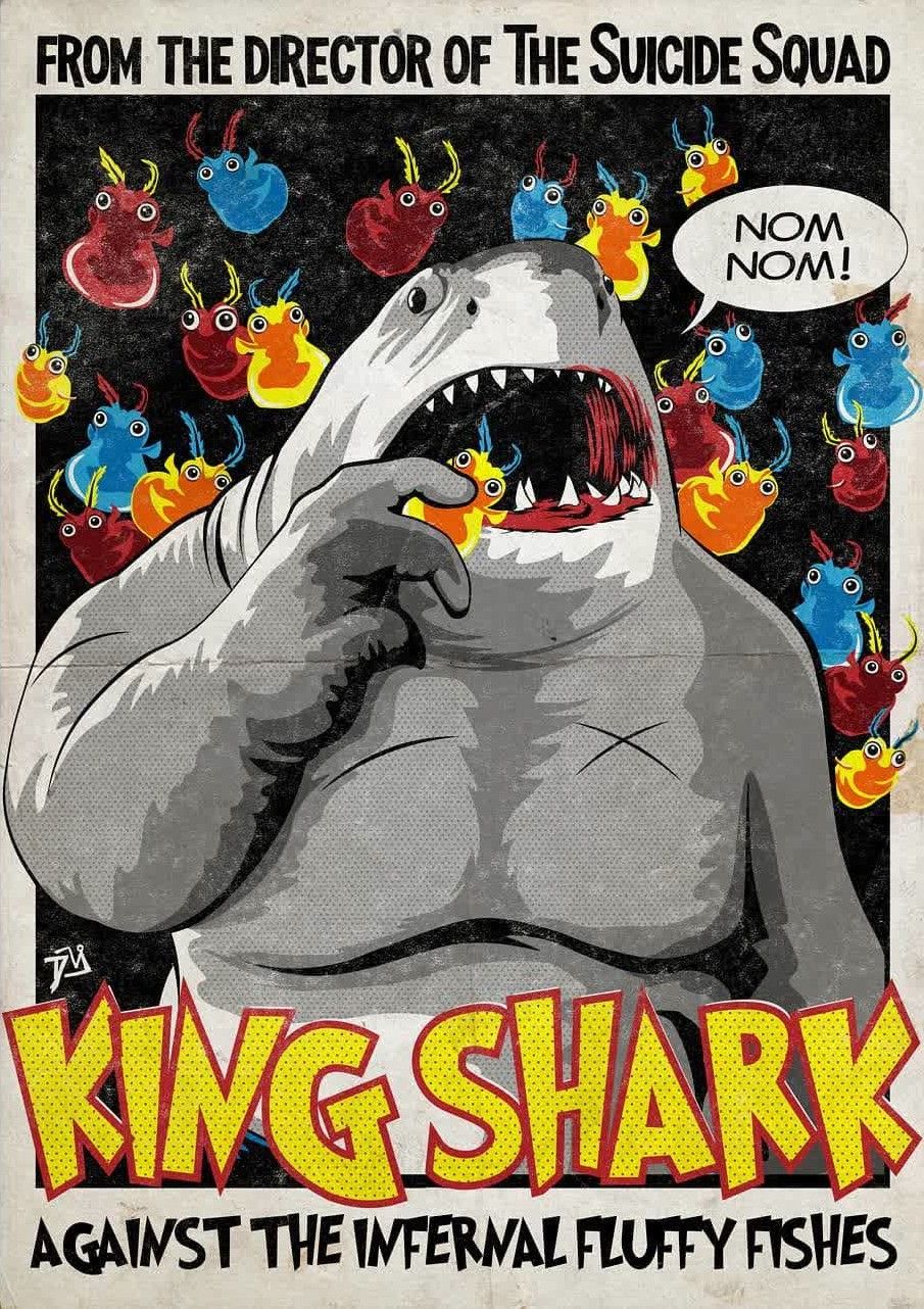 King Shark Retro Movie Poster