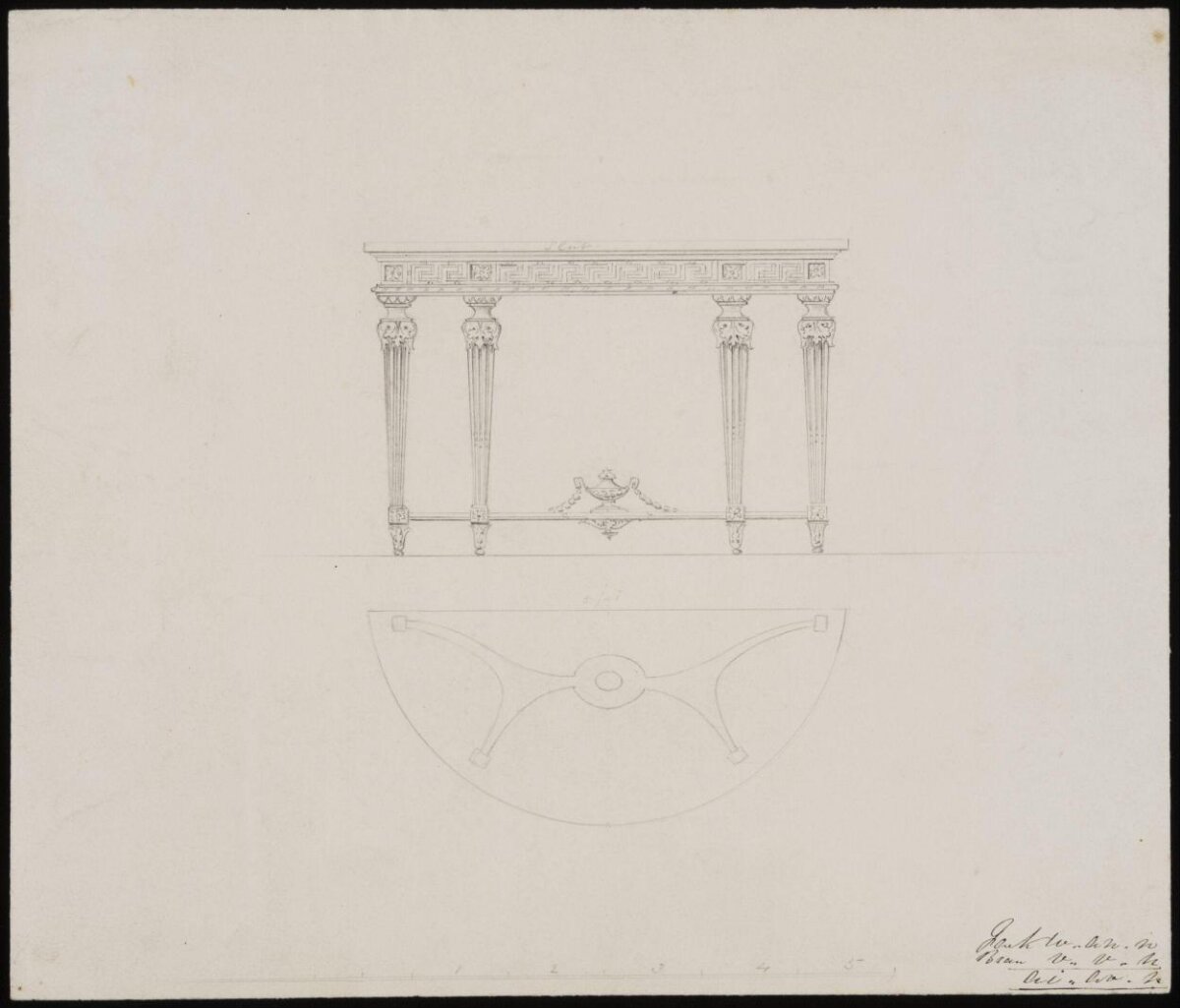 Console Table Design Drawing