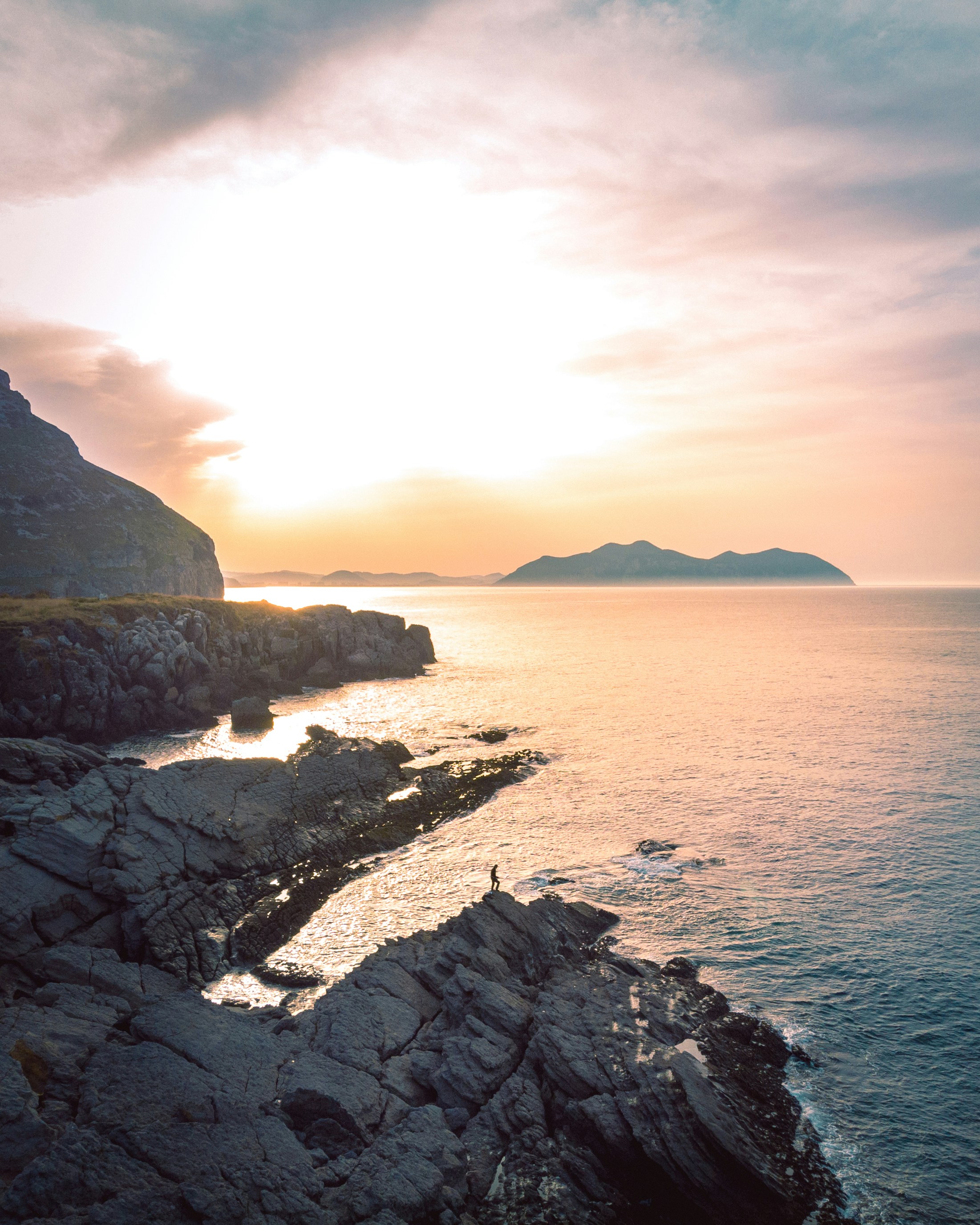 Sunset Over Rocky Coast