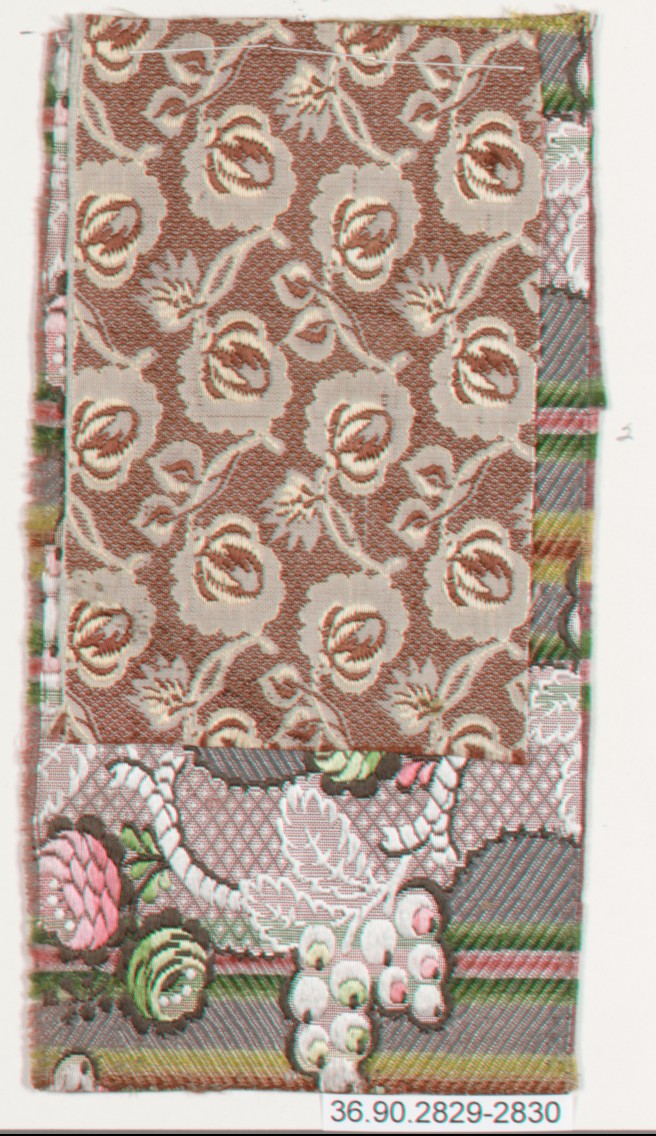 Two Vintage Woven Fabric Samples