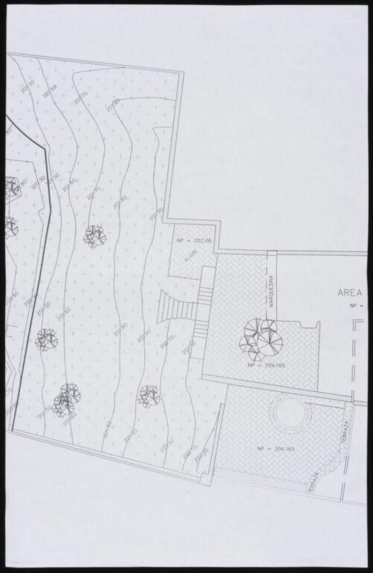 Architectural Site Topographic Plan