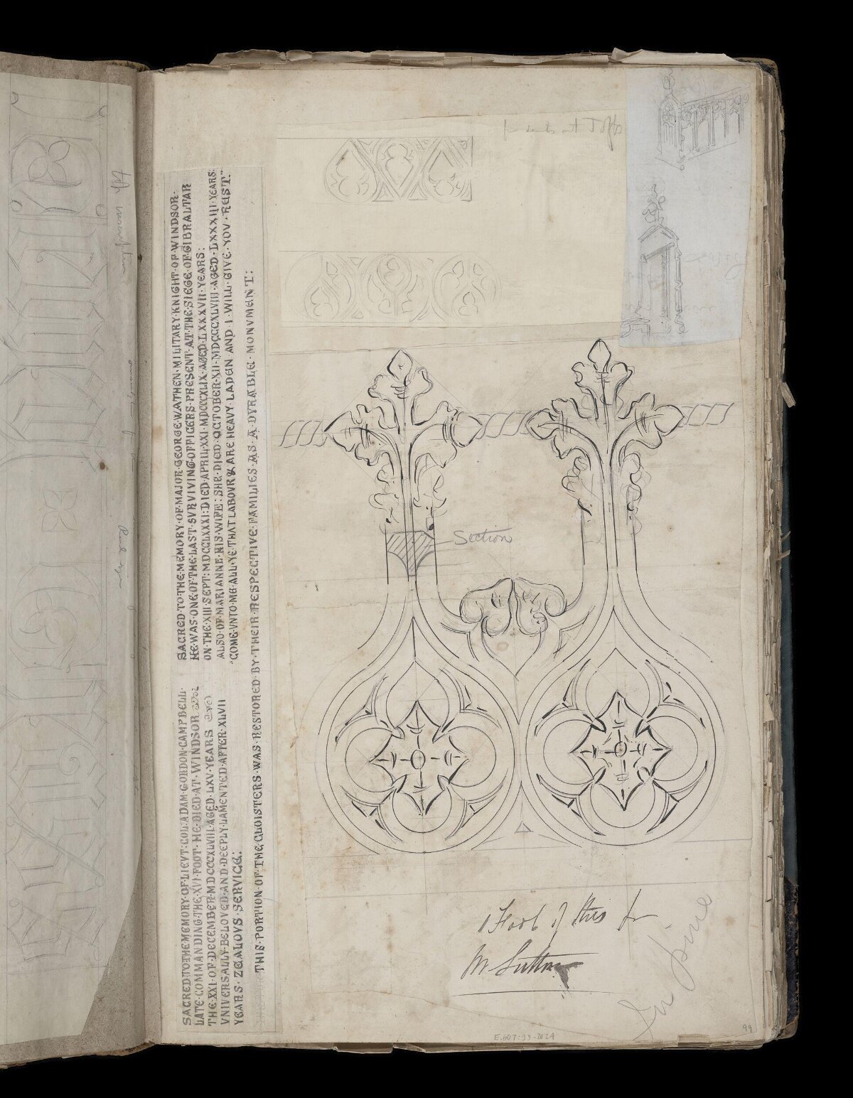Gothic Design Sketchbook Page