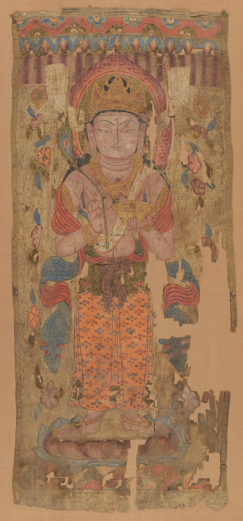 Ancient Painting of Standing Bodhisattva